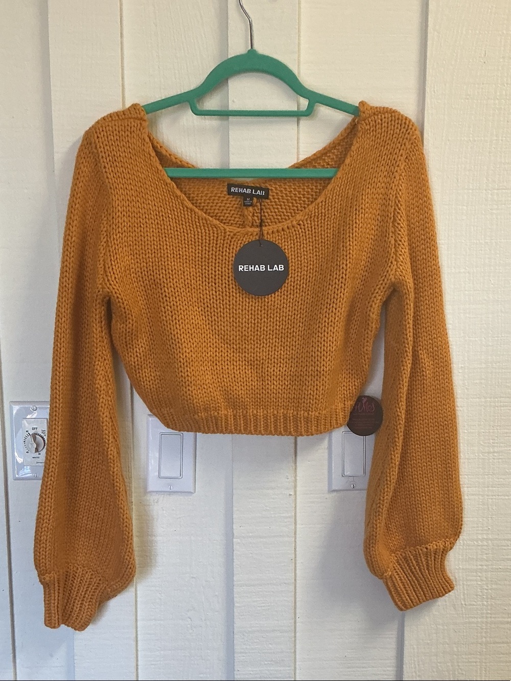 Rehab Chunky Knit Sweater and skirt set  in Mustard